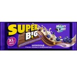 Milky Day Super Big шоколад молочный с начинкой со вкусом черники и воздушным рисом, 160 гр